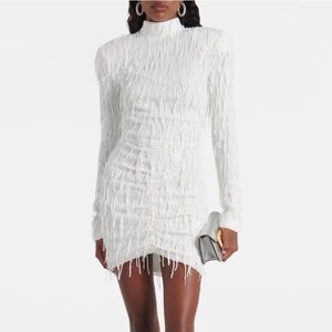 ROTATE Sequined Mini Dress in White